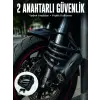 180 cm Uzun Çelik Halatlı Anahtarlı Kilit ile Güvenli Park Deneyimi