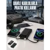 20.000 Mah Led Işıklı LCD Ekran USB Girişli Type-C Lightning Powerbank Yeni Nesil