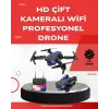 2.4G 4CH Katlanabilir Drone 100 Metre Uçuş Mesafeli
