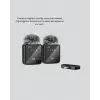 2’li Kablosuz Yaka Mikrofonu Type-C ve Lightning Uyumlu Profesyonel Set