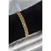 316L Çelik 7 mm Kalınlıkta Gold Renkli Erkek Bileklik