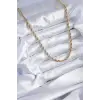 316L Çelik Gold Renk 60 cm Burgu Model Kadın Kolye
