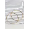 316L Çelik Gold Renk 70 mm Kadın Halka Küpe