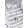 316L Çelik Gold Renk Bubble "A" Harf Model Kadın Kolye