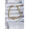 316L Çelik Gold Renk Düğüm Model Kadın Bileklik