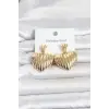 316L Çelik Gold Renk Kalp Model Kadın Küpe