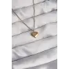 316L Çelik Gold Renk Kalp Model Love Kolye