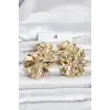 316L Çelik Gold Renk Lotus Model Kadın Küpe