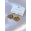 316L Çelik Gold Renk Lotus Model Kadın Küpe