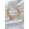 316L Çelik Gold Renk Tam Altın Model Samanyolu Kadın Bileklik