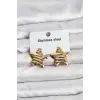 316L Çelik Gold Renk Yıldız Model Kadın Küpe