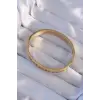 316L Çelik Gold Renk Zirkon Taşlı Model Kelepçe