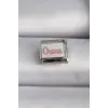 316L Çelik Gümüş Renk Beyaz Pembe Ouma İşlemeli Charm