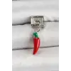 316L Çelik Gümüş Renk Kapya Biber Model Nomination Charm