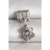316L Çelik Gümüş Renk Mektup Model Charm