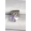 316L Çelik Gümüş Renk Mor Zirkon Taşlı Charm