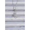 316L Çelik Zincir Gümüş Renk Zirkon Taşlı Kutup Yıldızı Kolye