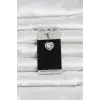 316L Cerrahi Çelik Zirkon Taşlı Kalp Model Göbek Piercing