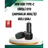3A Güç Kapasiteli USB & Type-C Çakmaklık Şarj Adaptörü