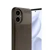 400 Kılıf Auto Focus Karbon Kapak - Kahverengi