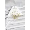 6 Çift Kadın Küpe Seti Gold Renk