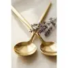 6lı Lüks Gold Paslanmaz Çelik Tatlı Kaşığı Seti (16 cm)