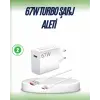 67 Watt Çift Turbo Şarj Adaptörü Reno 4 5 6 Uyumlu
