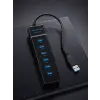 7 Girişli USB 3.0 Hub 5Gbps LED Göstergeli USB Çoğaltıcı