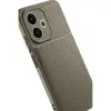 A5 Pro 4G Kılıf Auto Focus Karbon Kapak - Kahverengi