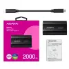 Adata 2000Gb SD810 Siyah Taşınabilir Usb 3.2 Gen2 x2 Type-C Ssd Harici Disk