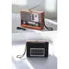 Ahşap Görünümlü Retro Bluetooth Radyo USB,AUX Ve SD Kart Girişli