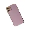 Apple iPhone 12 Kılıf Volet Silikon - Mor