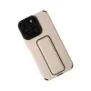 Apple iPhone 13 Pro Max Kılıf Mega Standlı Silikon - Gold
