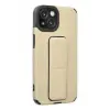 Apple iPhone 14 Plus Kılıf Mega Standlı Silikon - Gold