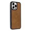 Apple iPhone 14 Pro Kılıf Aras Deri Kapak - Taba