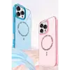 Apple iPhone 15 Pro Max Live Diamond Magsafe Kapak - Pembe