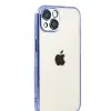 Apple iPhone 15 Razer Lensli Silikon - Açık Mavi