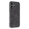 Apple iPhone 16 Plus Kılıf Aras Deri Kapak - Siyah
