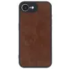 Apple iPhone 16E Kılıf Aras Deri Kapak - Taba