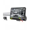 Araç DVR Kamera Çift Lensli 4 İnç Ekranlı G Sensörlü