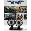 Araç, Karavan ve Tır İçin Çift Fanlı Mini Vantilatör