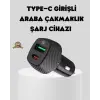 Araç Tipi Hızlı Şarj Adaptörü Type-C PD USB Çift Port Kompakt
