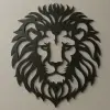 Aslan Başı Duvar Tablosu MDF Lazer Kesim Modern Aslan Figürlü Duvar Süsü Güçlü Dekor
