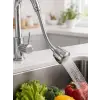 Ayarlanabilir Musluk Başlığı Esnek Spiral Hortumlu Lavabo Uzatma Aparatı