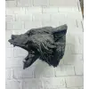 Ayı Tasarım Siyah 3D Duvar Heykeli