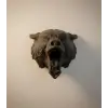 Ayı Tasarım Siyah 3D Duvar Heykeli