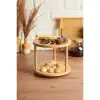 Bambu İki Katlı Döner Sunumluk 24,5×24,5×18 cm