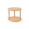 Bambu İki Katlı Döner Sunumluk 24,5×24,5×18 cm