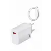 Beyaz Ultra Plus Hızlı Şarj Seti Şarj Adaptörü ve Kablosu 67W