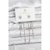 Çiçek Model Gümüş Pirinç Sallantılı Kadın Küpe